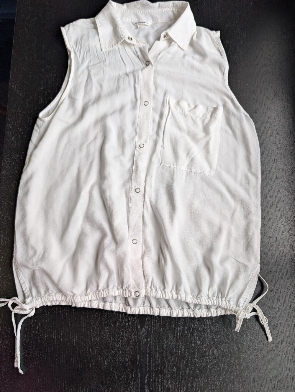 Club Monaco Sleeveless Side-Tie Top in White